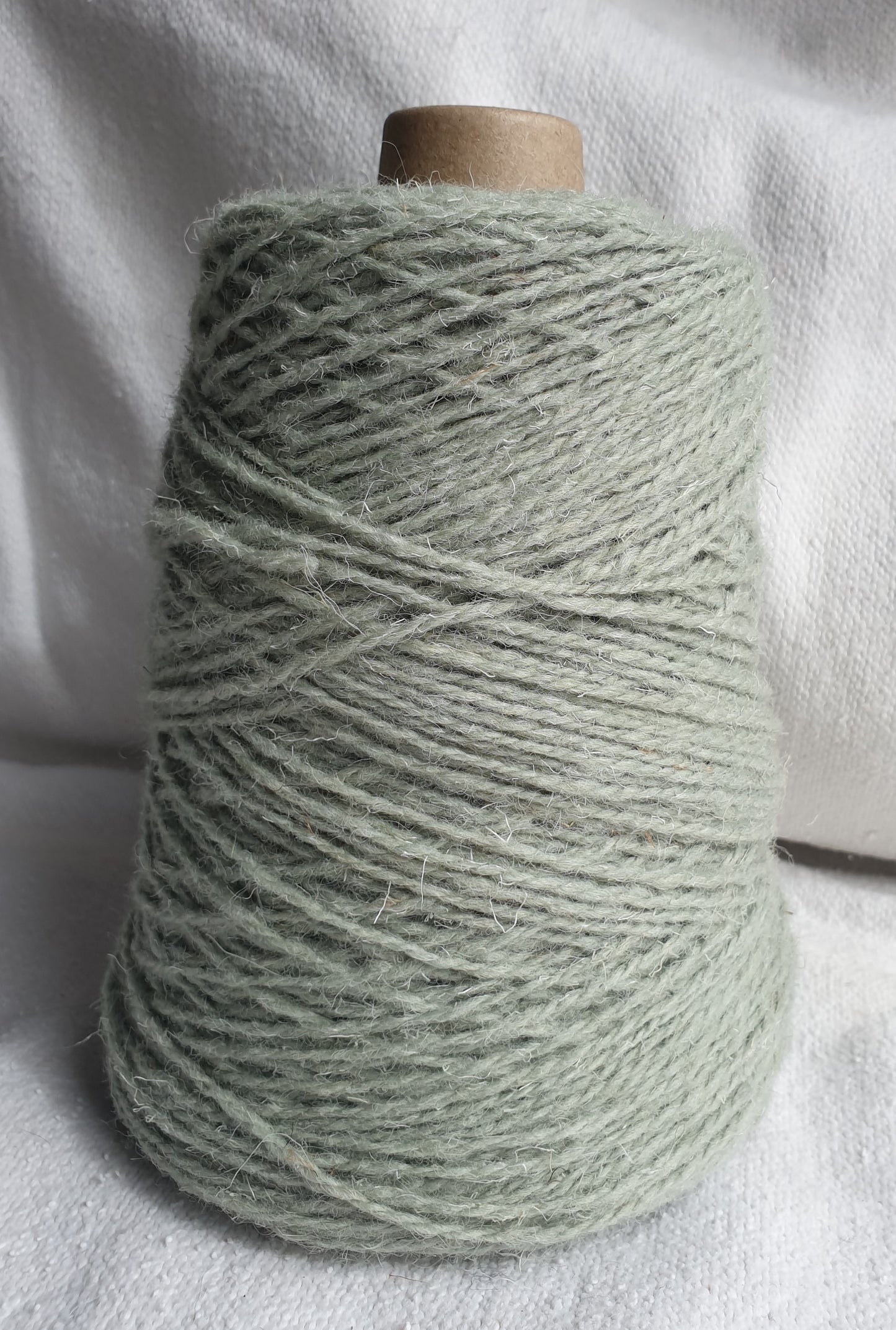 Pale green rug yarn