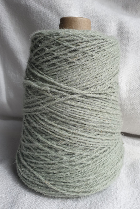 Pale green rug yarn
