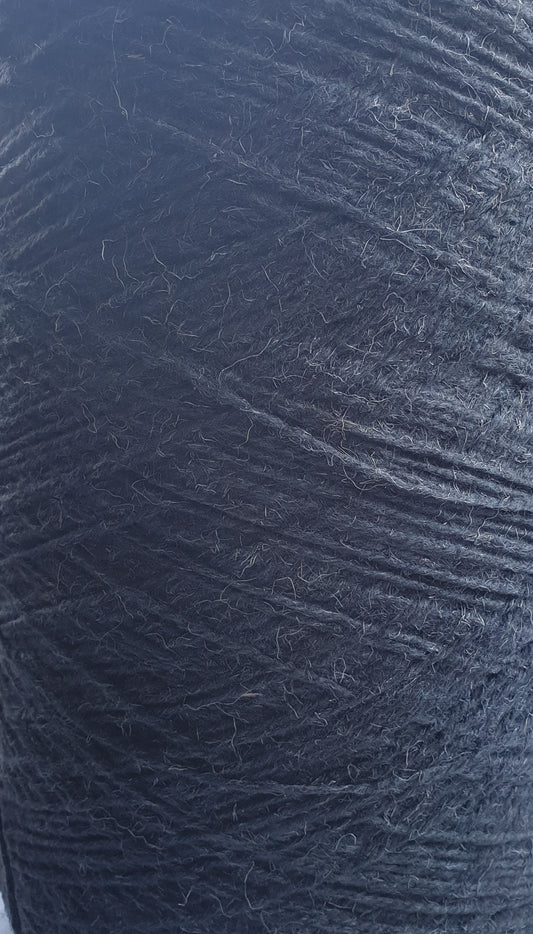 Close up of grey slate rug yarn