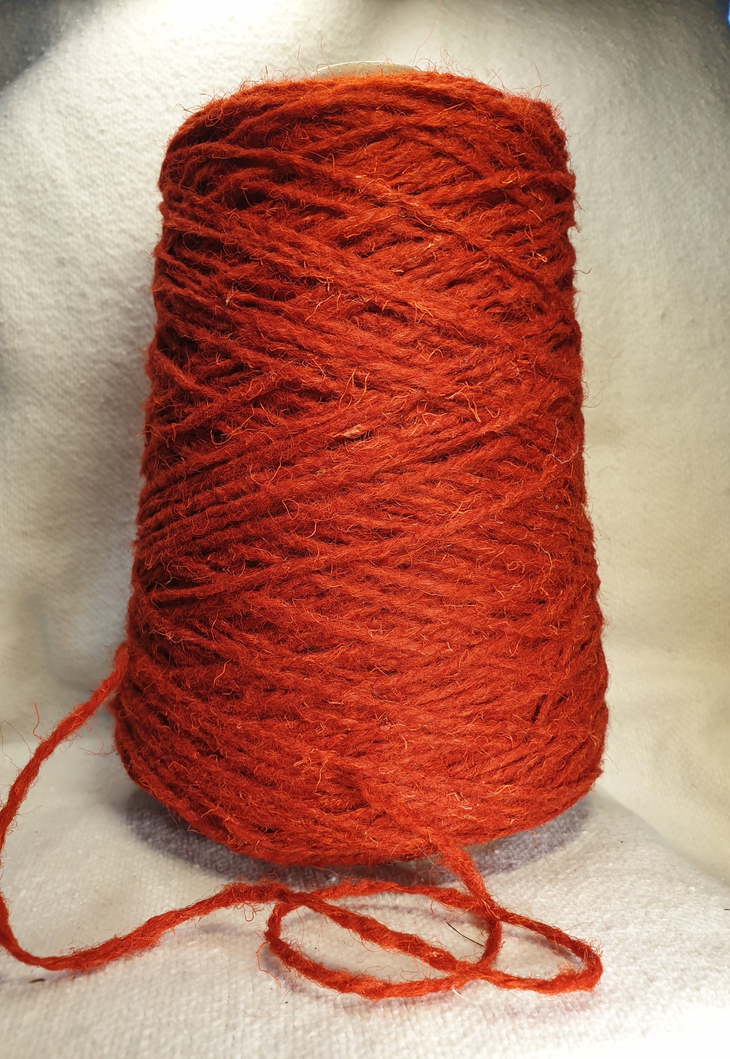 Rich tomato red rug yarn