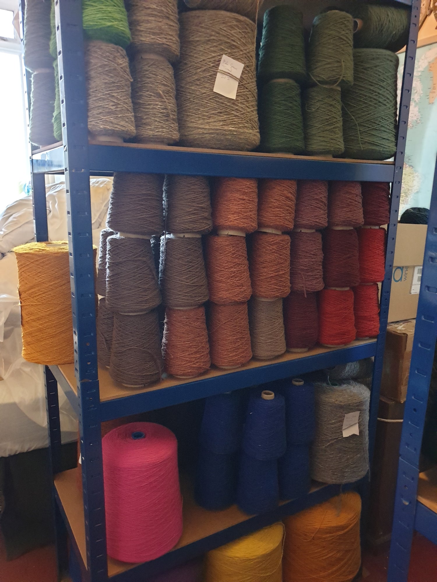 Rug Yarns. Lots of different coloured Axminster Rug Yarns, wool blend
