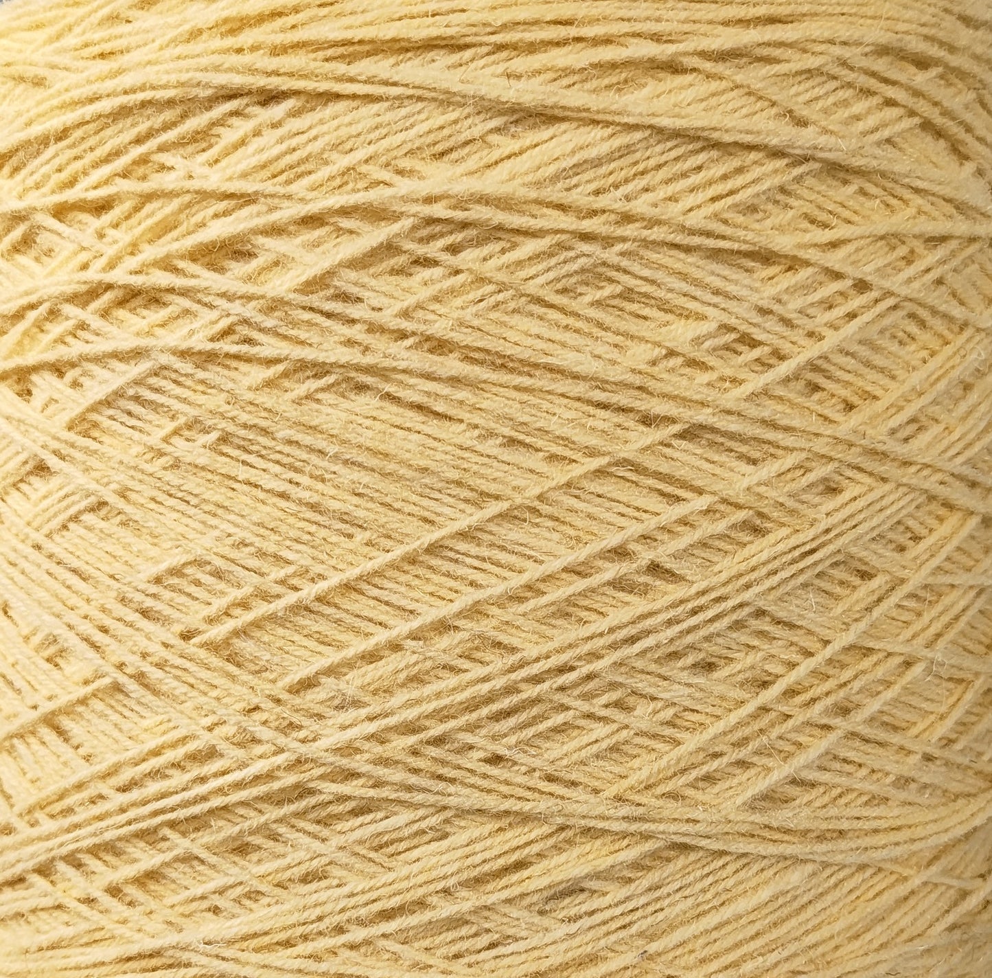 Pale yellow medium thickness rug yarn for weaving