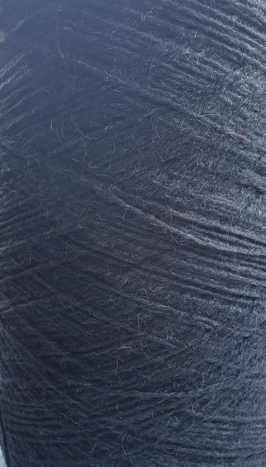 Close up of grey slate rug yarn